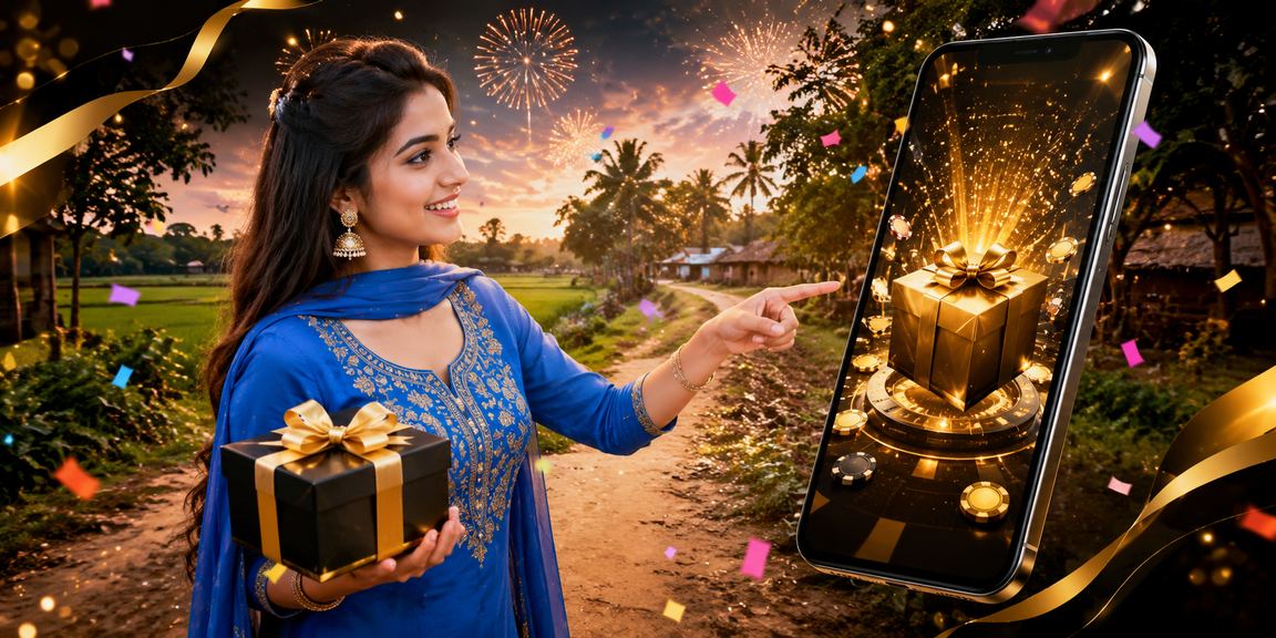 A woman in salwar kameez playing 33bed casino on her mobile phone in Rangpur